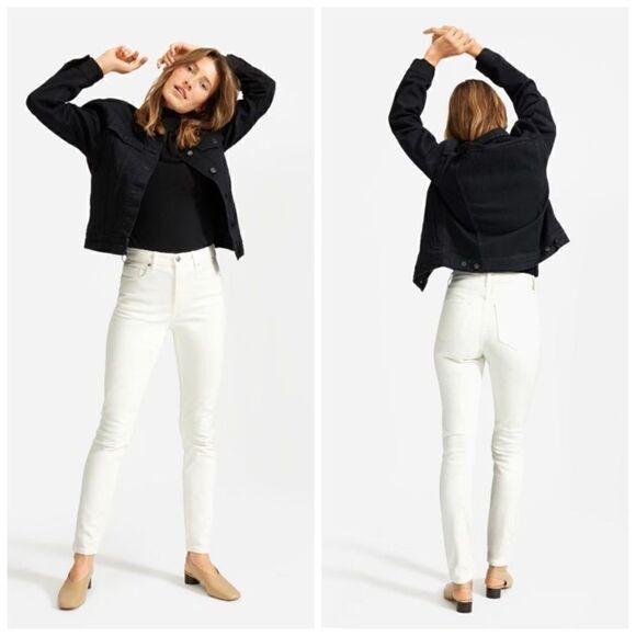 NEW Everlane The High Rise Skinny Jean White 27 Regular - Picture 1 of 9